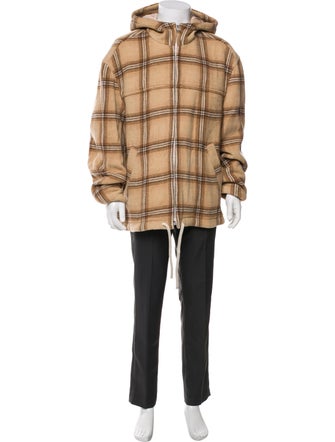 Isabel Marant Wool Plaid Print Parka