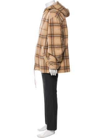 Isabel Marant Wool Plaid Print Parka