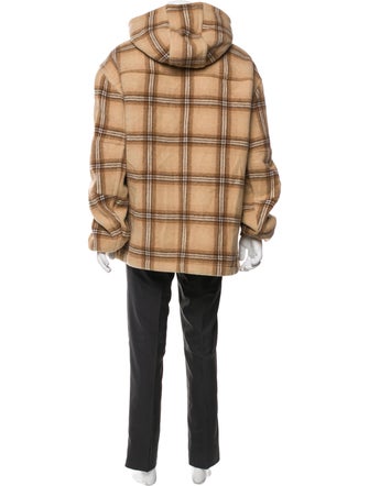 Isabel Marant Wool Plaid Print Parka