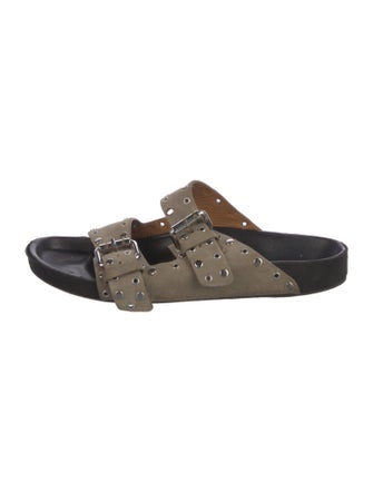 Isabel Marant Suede Studded Accents Slides