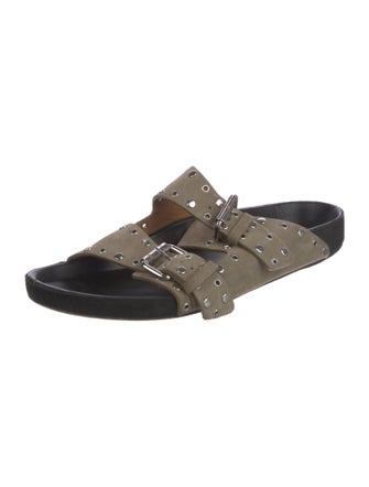 Isabel Marant Suede Studded Accents Slides
