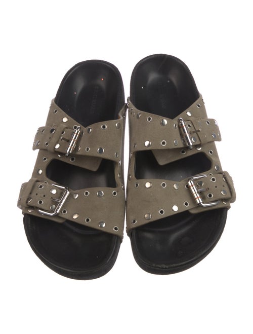 Isabel Marant Suede Studded Accents Slides