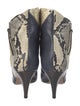 Isabel Marant Embossed Leather Animal Print Lace-Up Boots