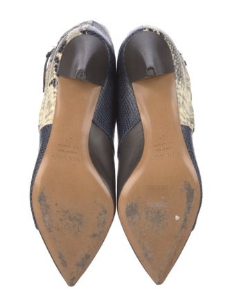 Isabel Marant Embossed Leather Animal Print Lace-Up Boots
