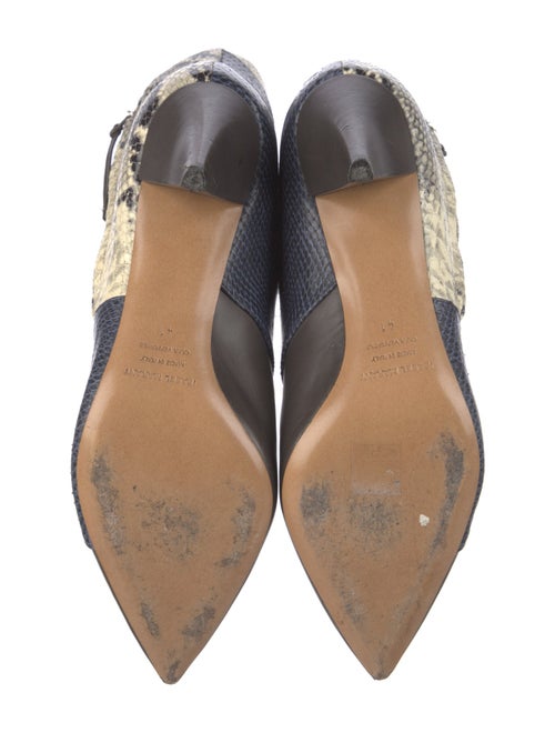 Isabel Marant Embossed Leather Animal Print Lace-Up Boots