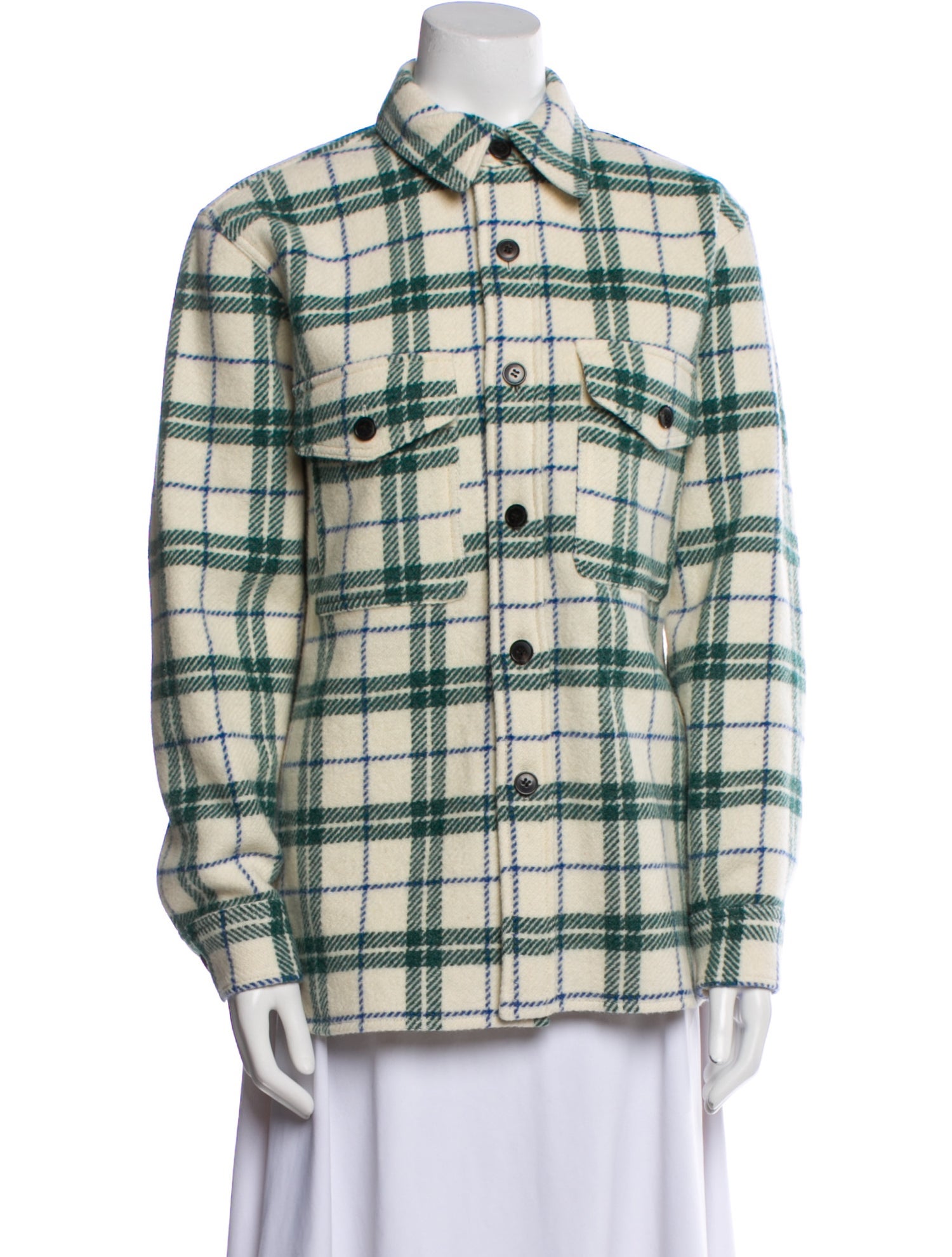 Étoile Isabel Marant Virgin Wool Plaid Print Jacket