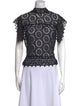 Isabel Marant Mock Neck Short Sleeve Blouse