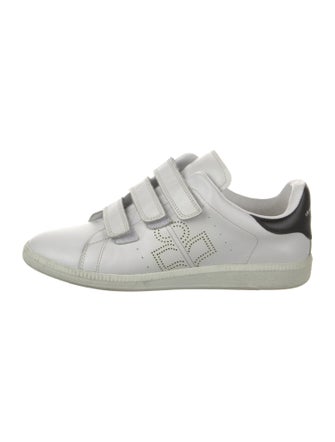 Isabel Marant Leather Colorblock Pattern Sneakers