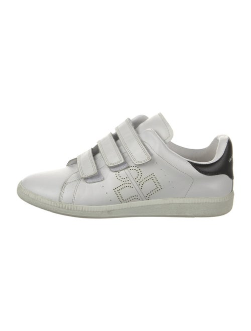 Isabel Marant Leather Colorblock Pattern Sneakers