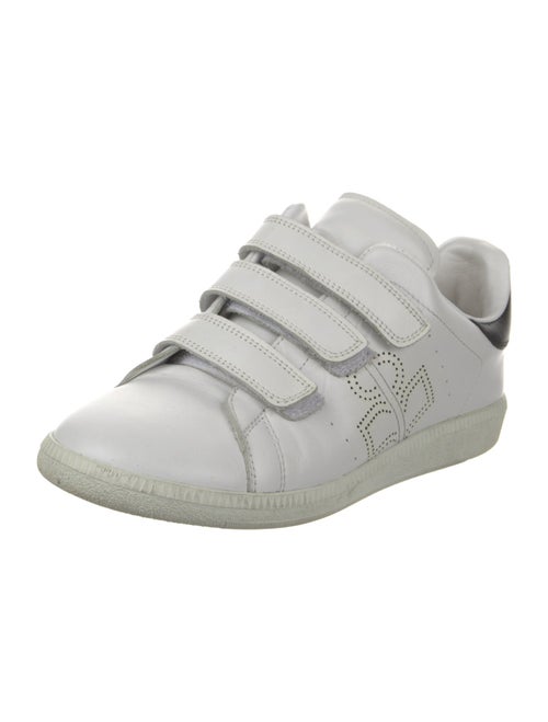 Isabel Marant Leather Colorblock Pattern Sneakers