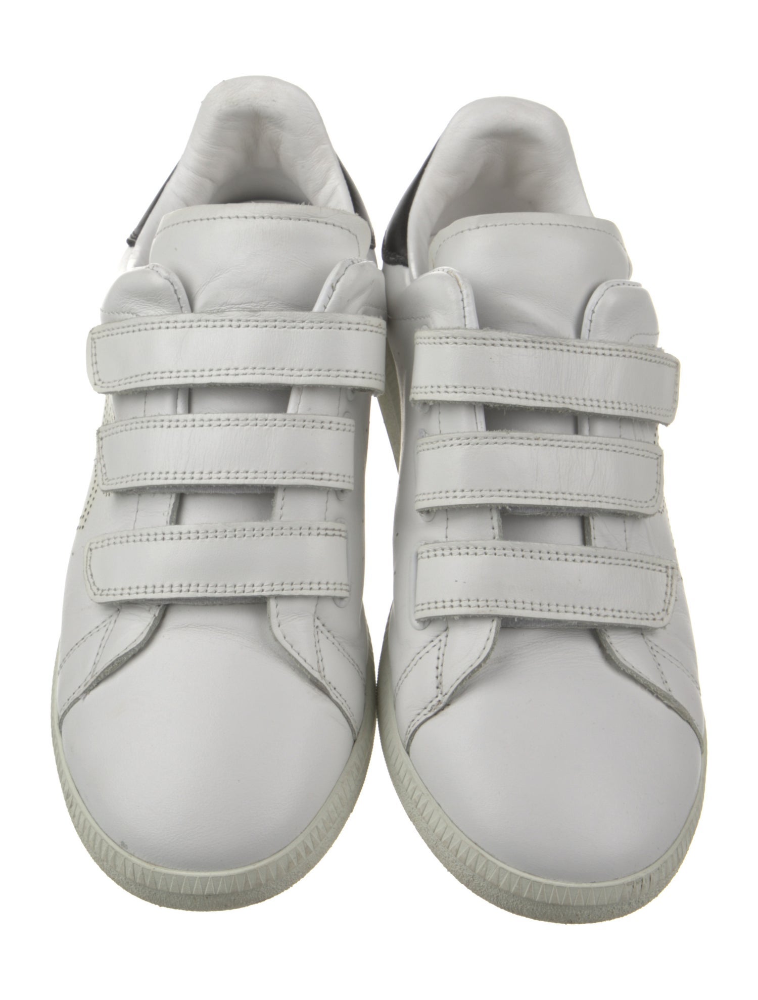 Isabel Marant Leather Colorblock Pattern Sneakers