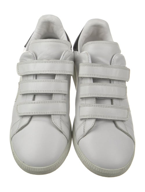 Isabel Marant Leather Colorblock Pattern Sneakers