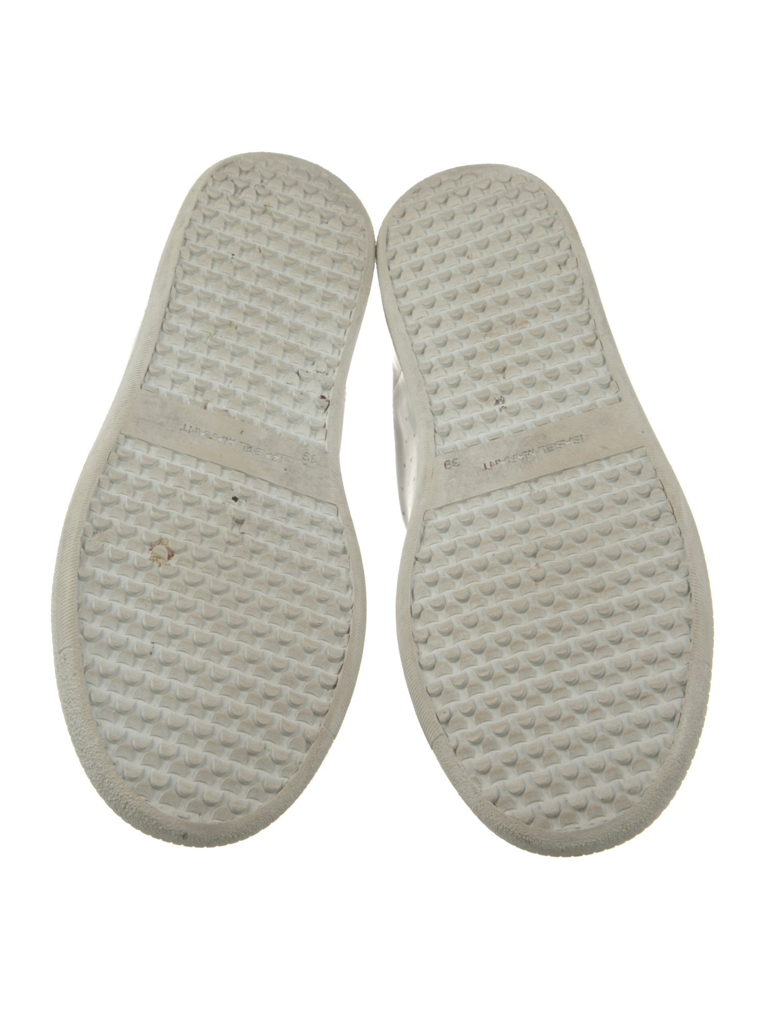 Isabel Marant Leather Colorblock Pattern Sneakers