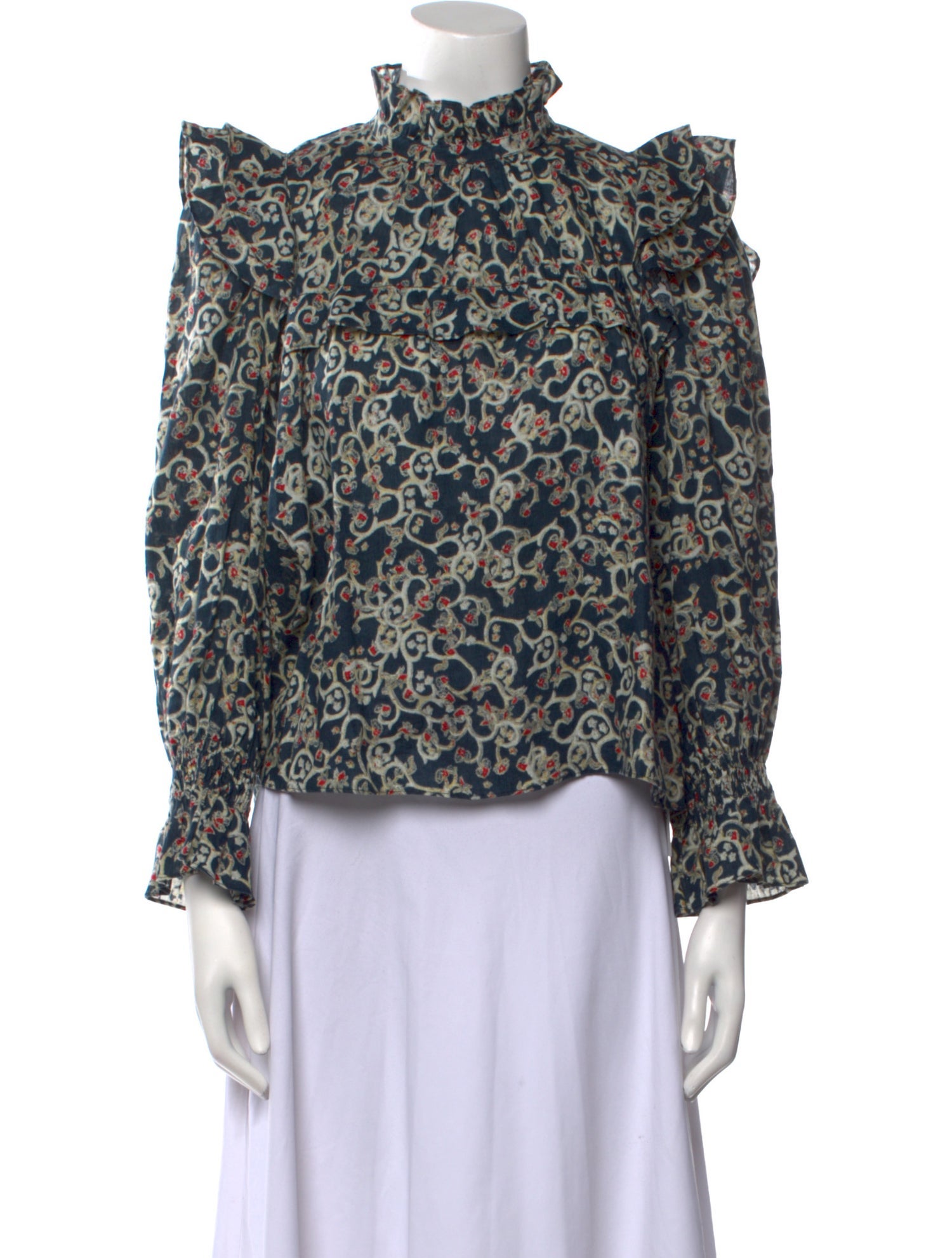 Étoile Isabel Marant Linen Floral Print Blouse