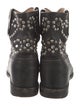 Isabel Marant Leather Studded Accents Moto Boots