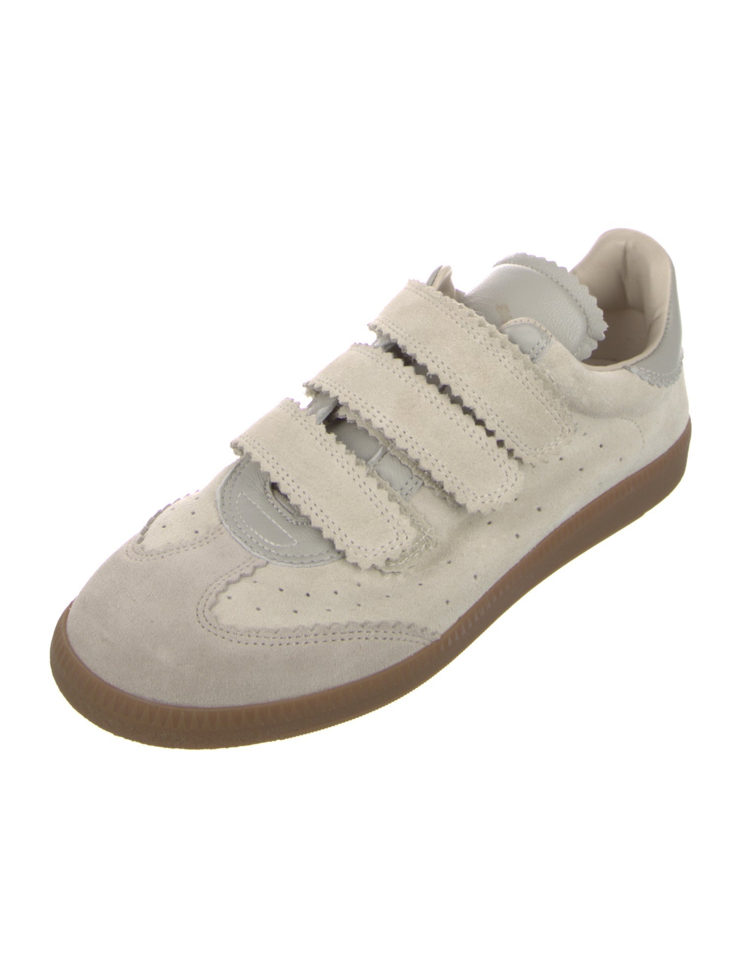 Isabel Marant Suede Scalloped Accent Sneakers
