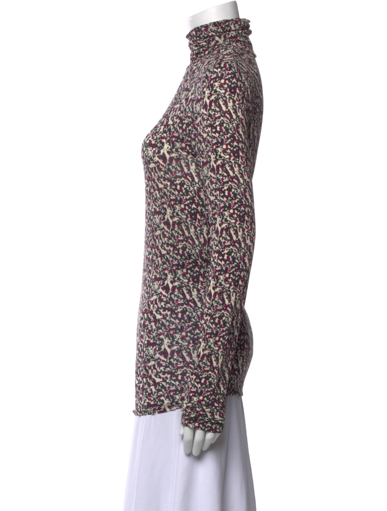 Isabel Marant Animal Print Turtleneck Sweater