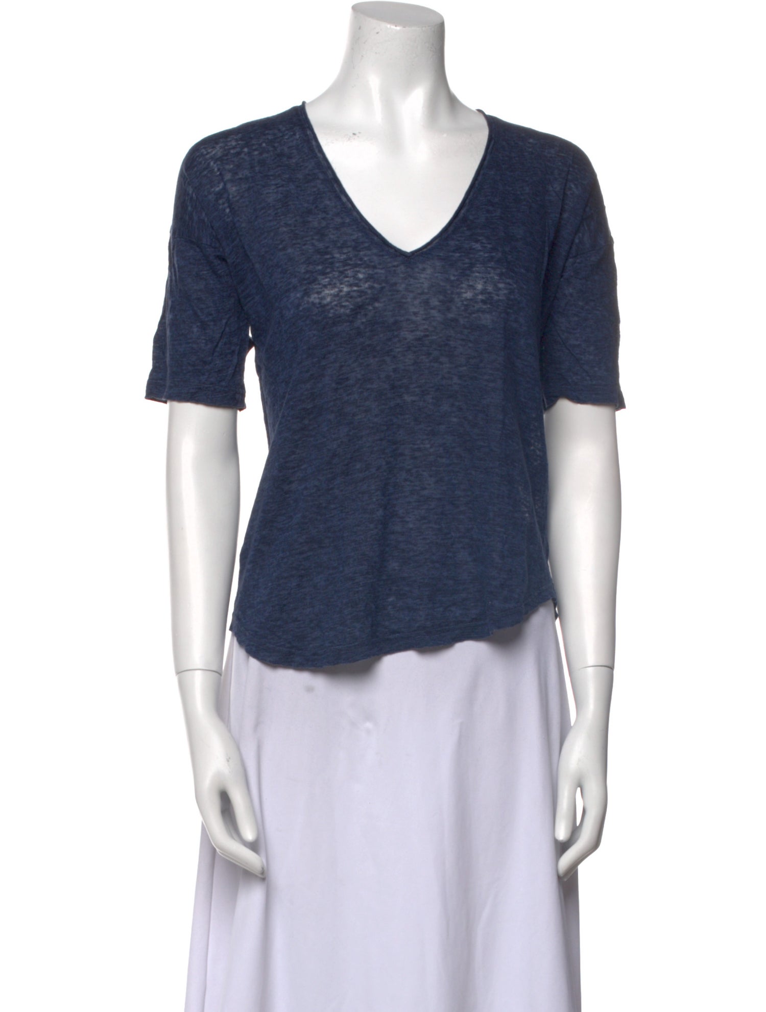 Isabel Marant Linen V-Neck T-Shirt