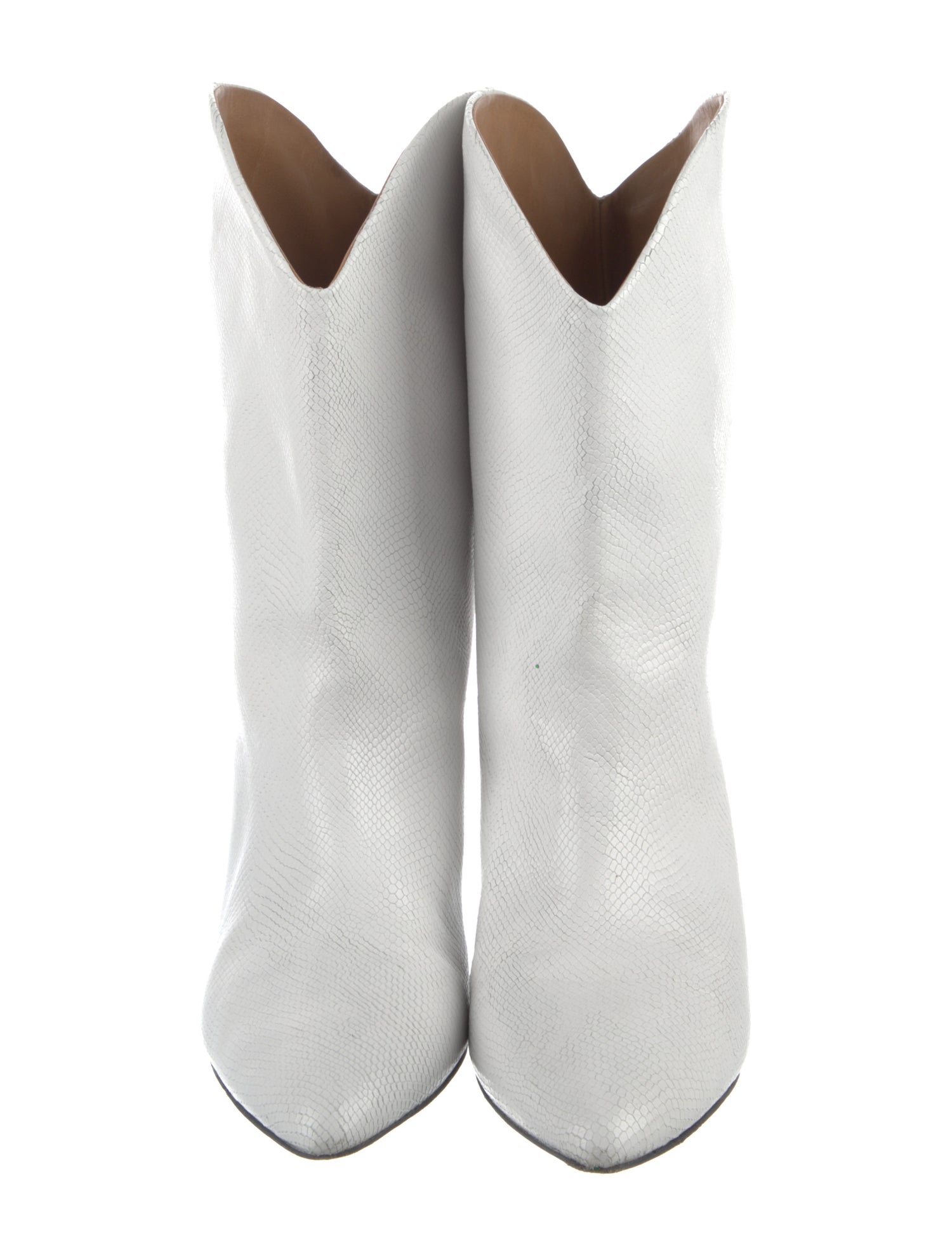 Isabel Marant Embossed Leather Western Boots