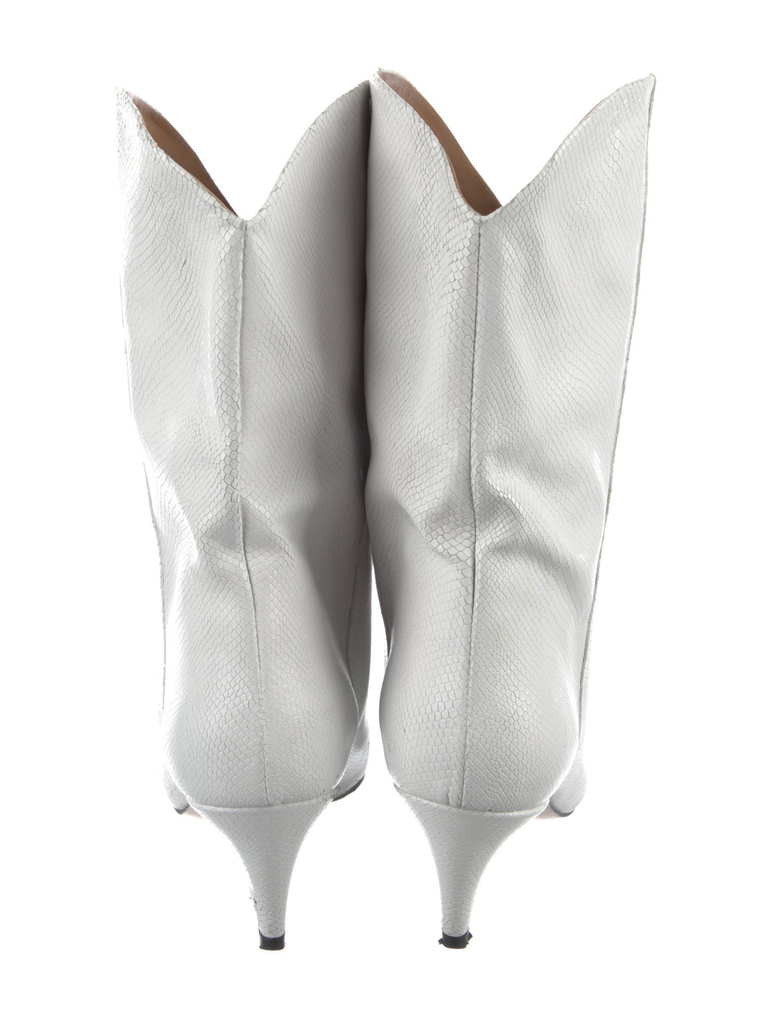 Isabel Marant Embossed Leather Western Boots