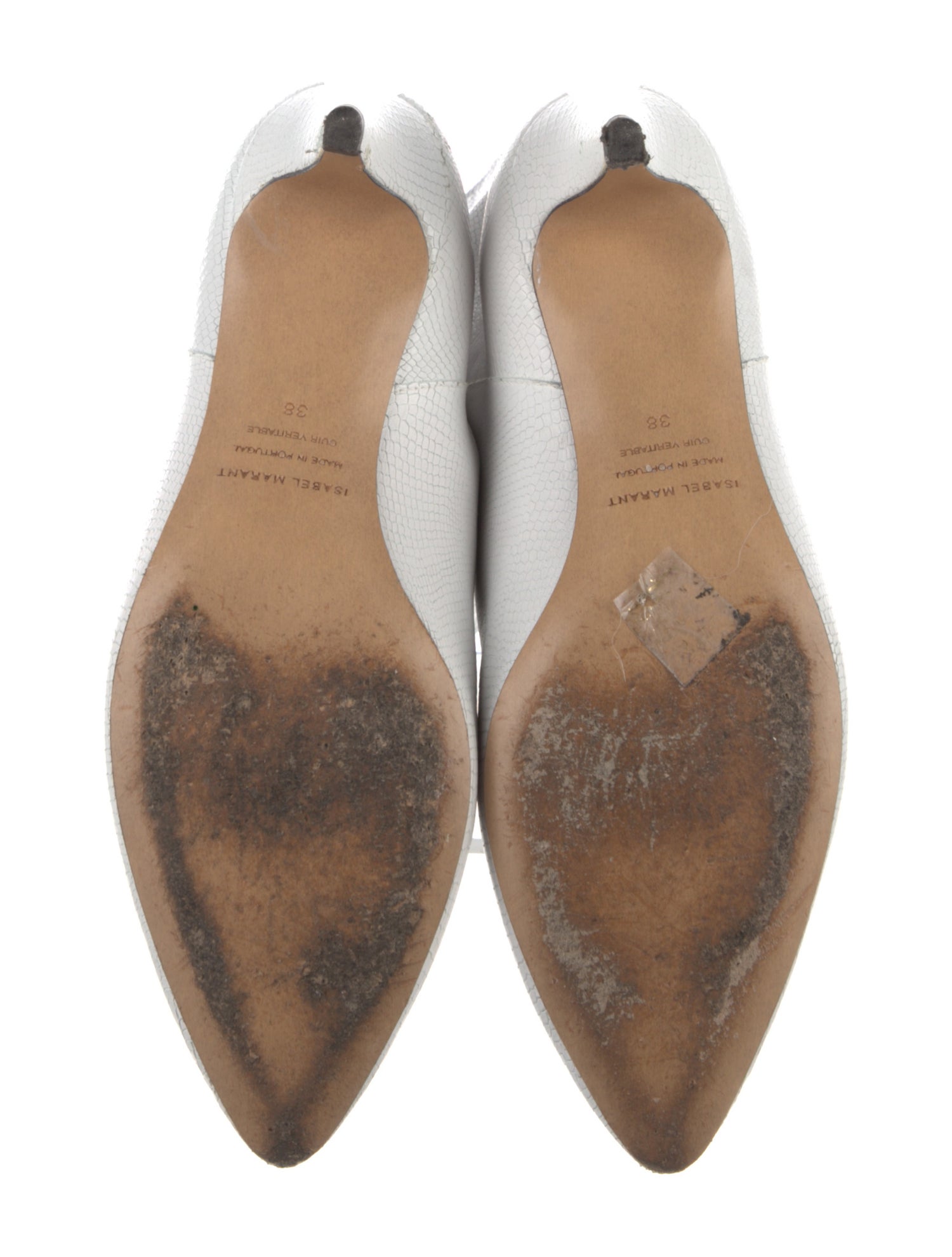 Isabel Marant Embossed Leather Western Boots