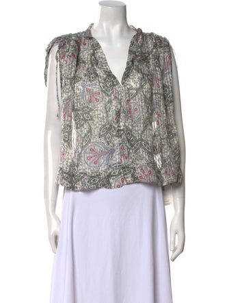 Isabel Marant Silk Floral Print Blouse w/ Tags