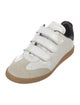 Isabel Marant Leather Scalloped Accent Sneakers