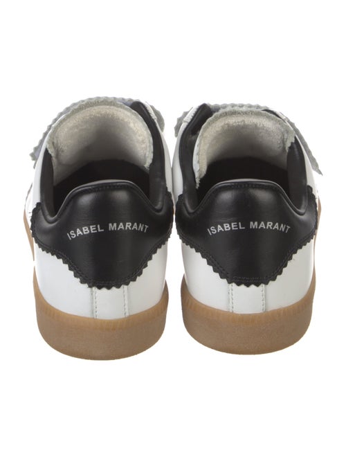 Isabel Marant Leather Scalloped Accent Sneakers