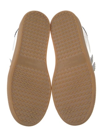 Isabel Marant Leather Scalloped Accent Sneakers