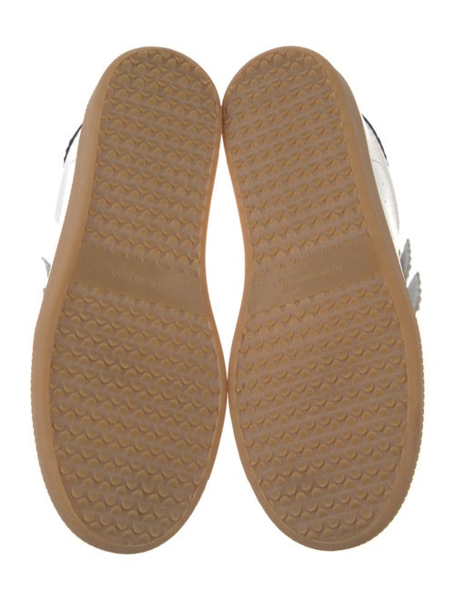 Isabel Marant Leather Scalloped Accent Sneakers