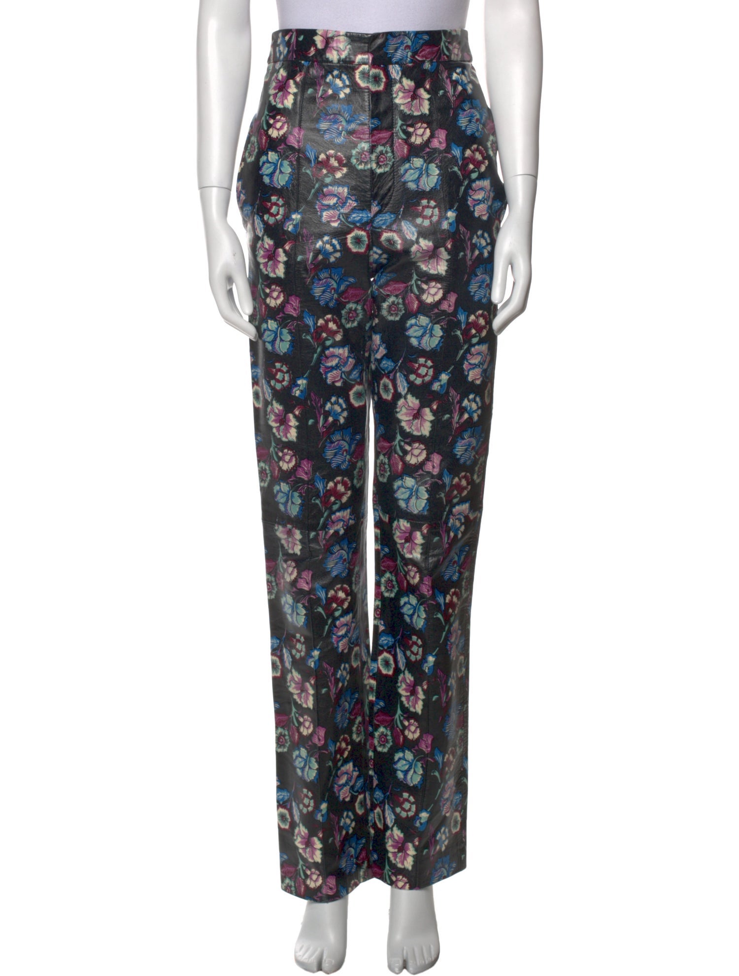 Isabel Marant Leather Straight Leg Pants