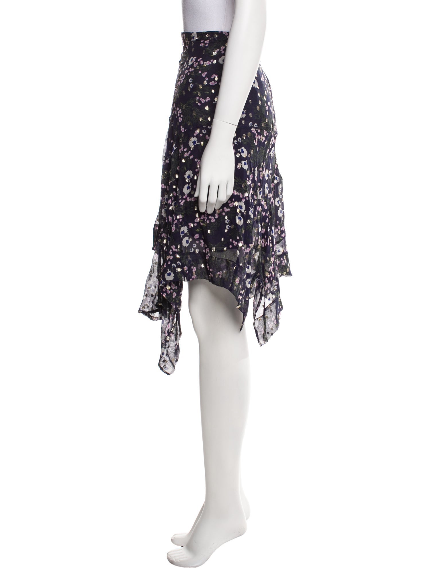 Isabel Marant Silk Knee-Length Skirt