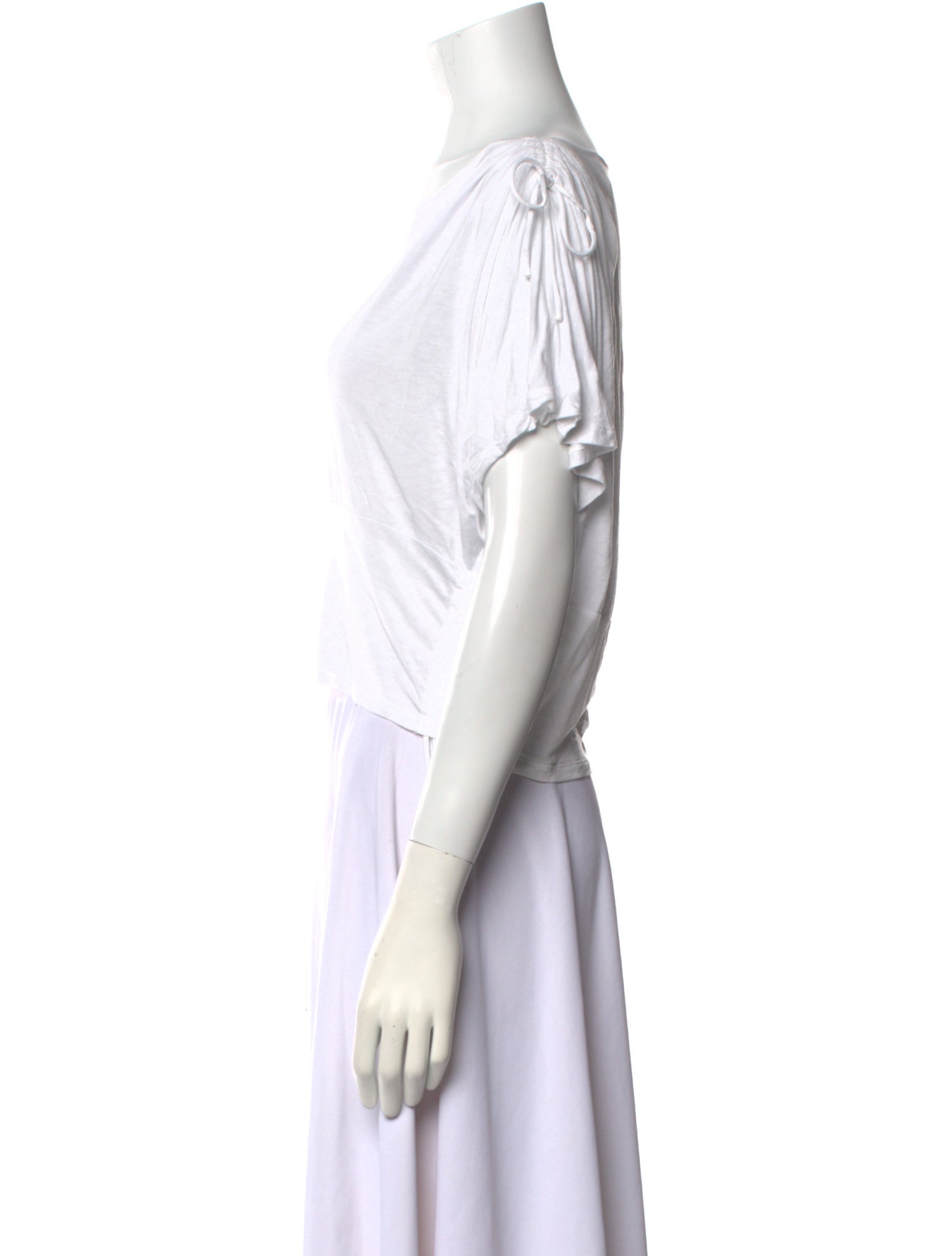 Isabel Marant Bateau Neckline Short Sleeve Crop Top