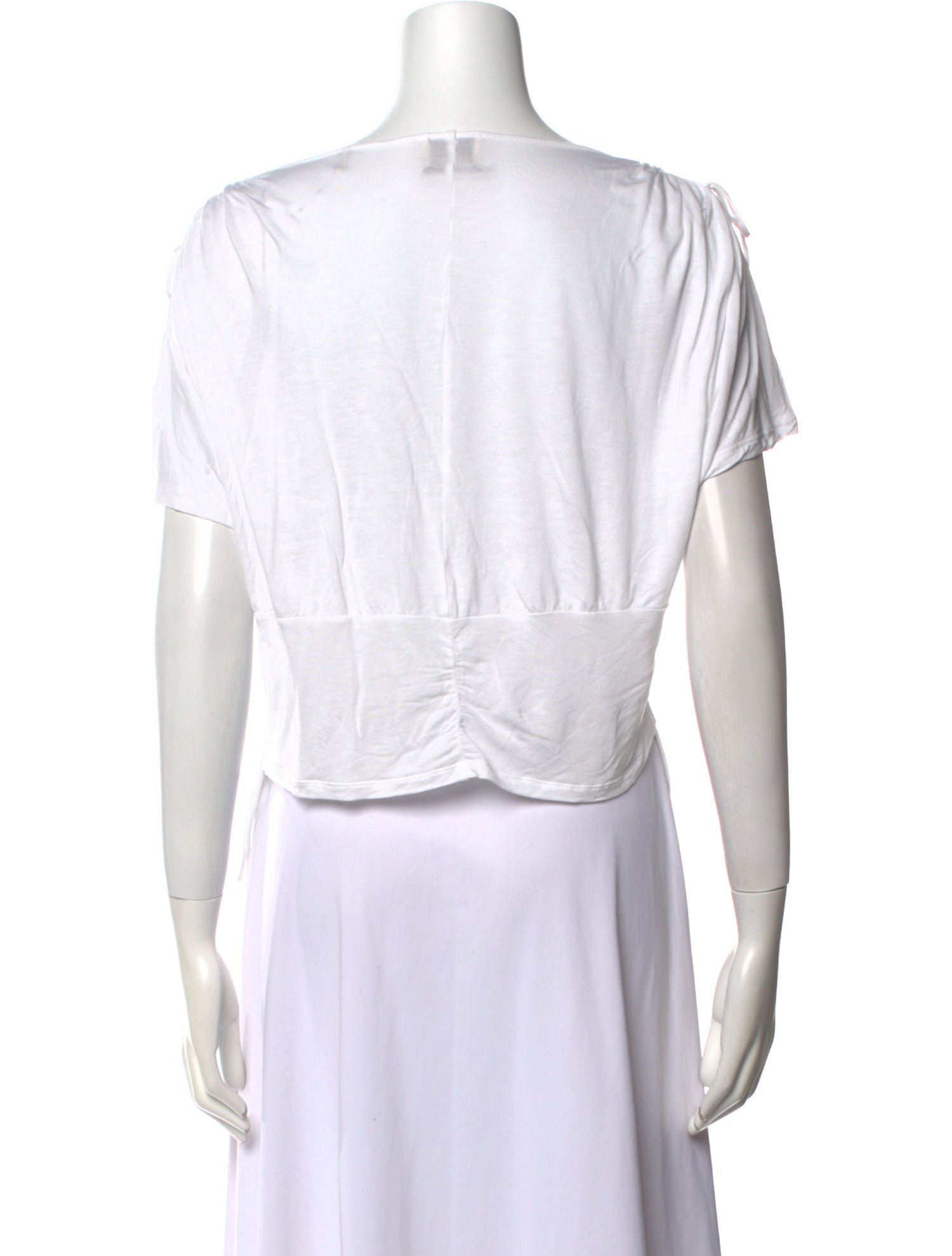 Isabel Marant Bateau Neckline Short Sleeve Crop Top