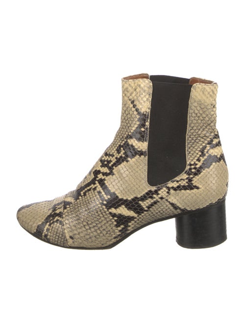 Isabel Marant Snakeskin Animal Print Chelsea Boots