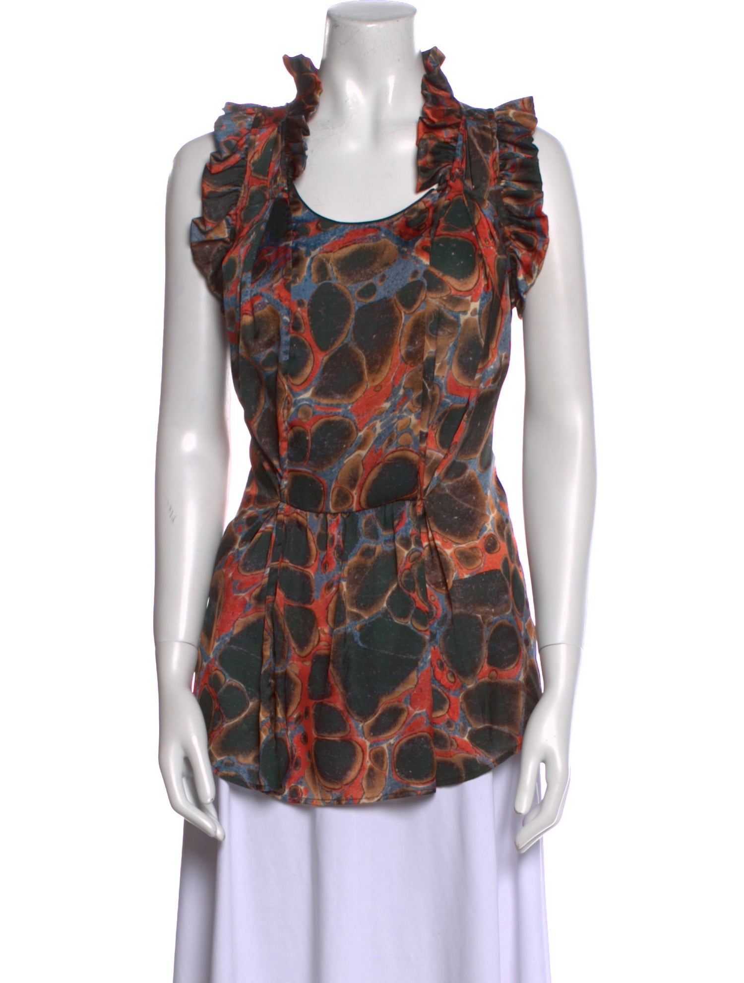 Isabel Marant Printed Scoop Neck Top