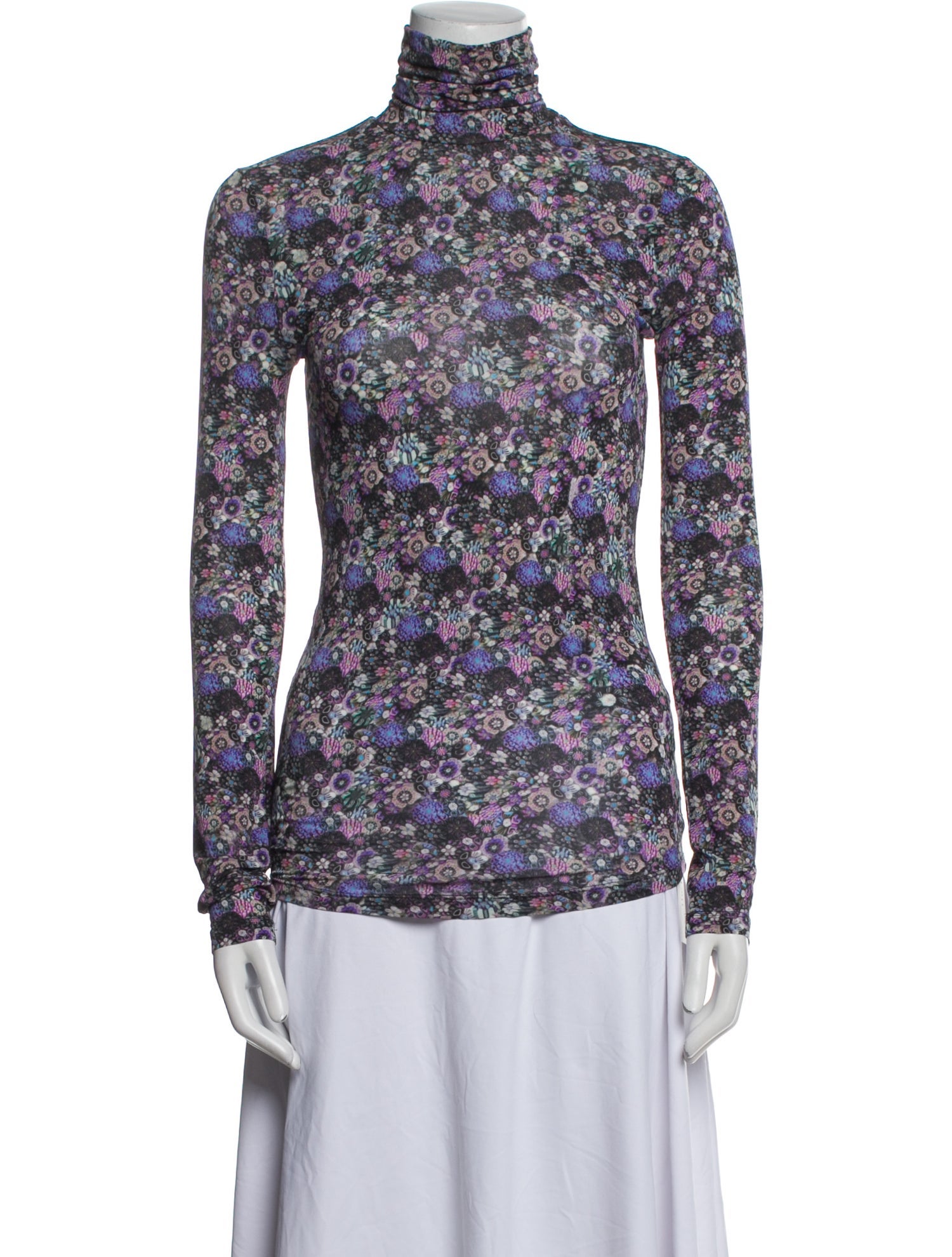 Isabel Marant Floral Print Turtleneck Top