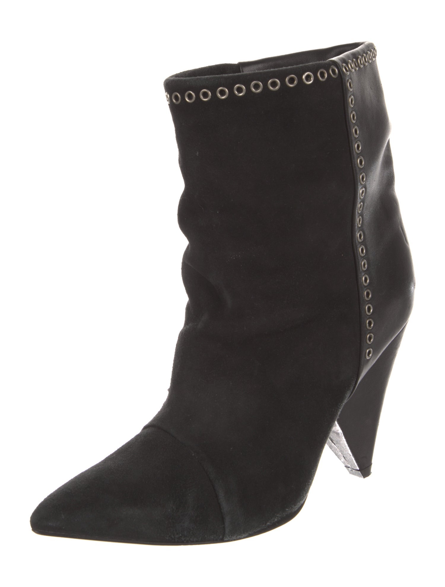 Isabel Marant Suede Eyelet Trim Boots