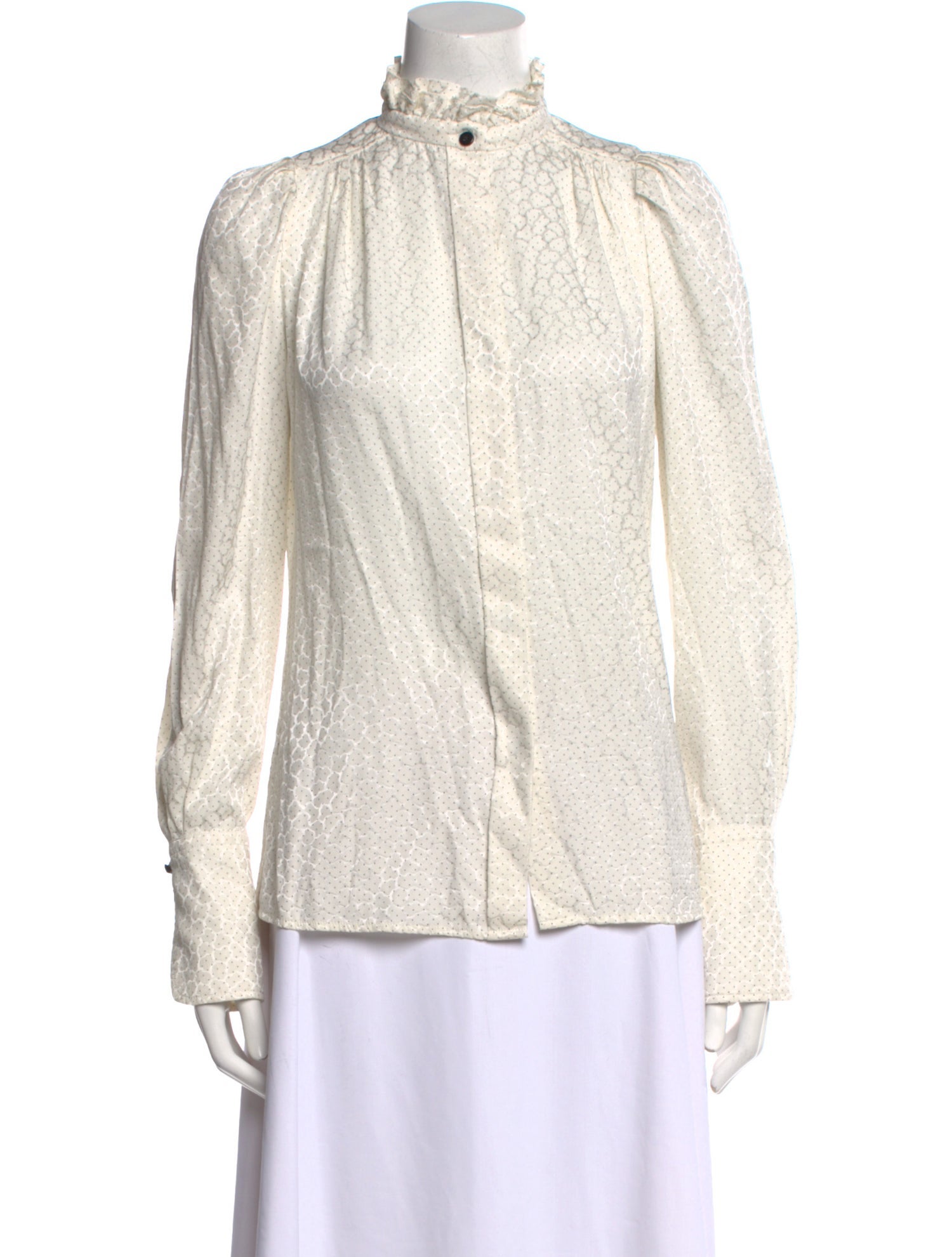 Isabel Marant Silk Mock Neck Blouse