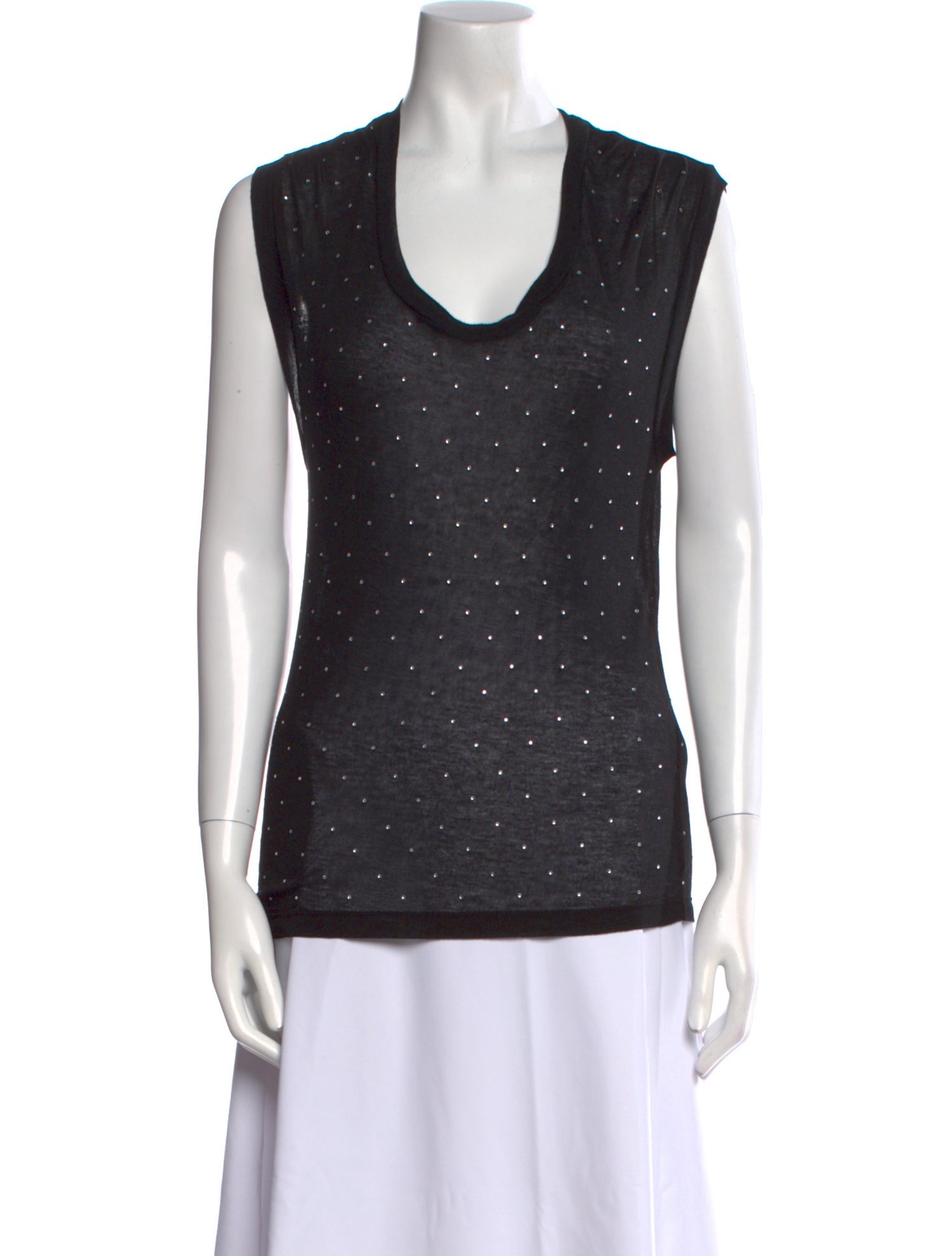 Isabel Marant Polka Dot Print Scoop Neck Top