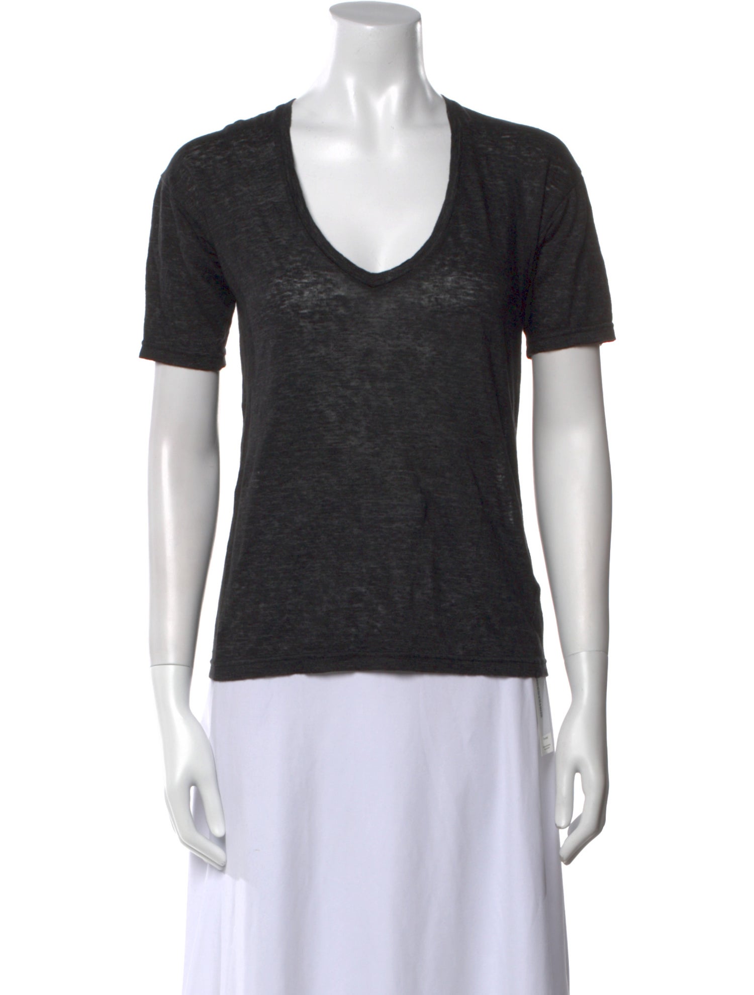 Isabel Marant Linen V-Neck T-Shirt