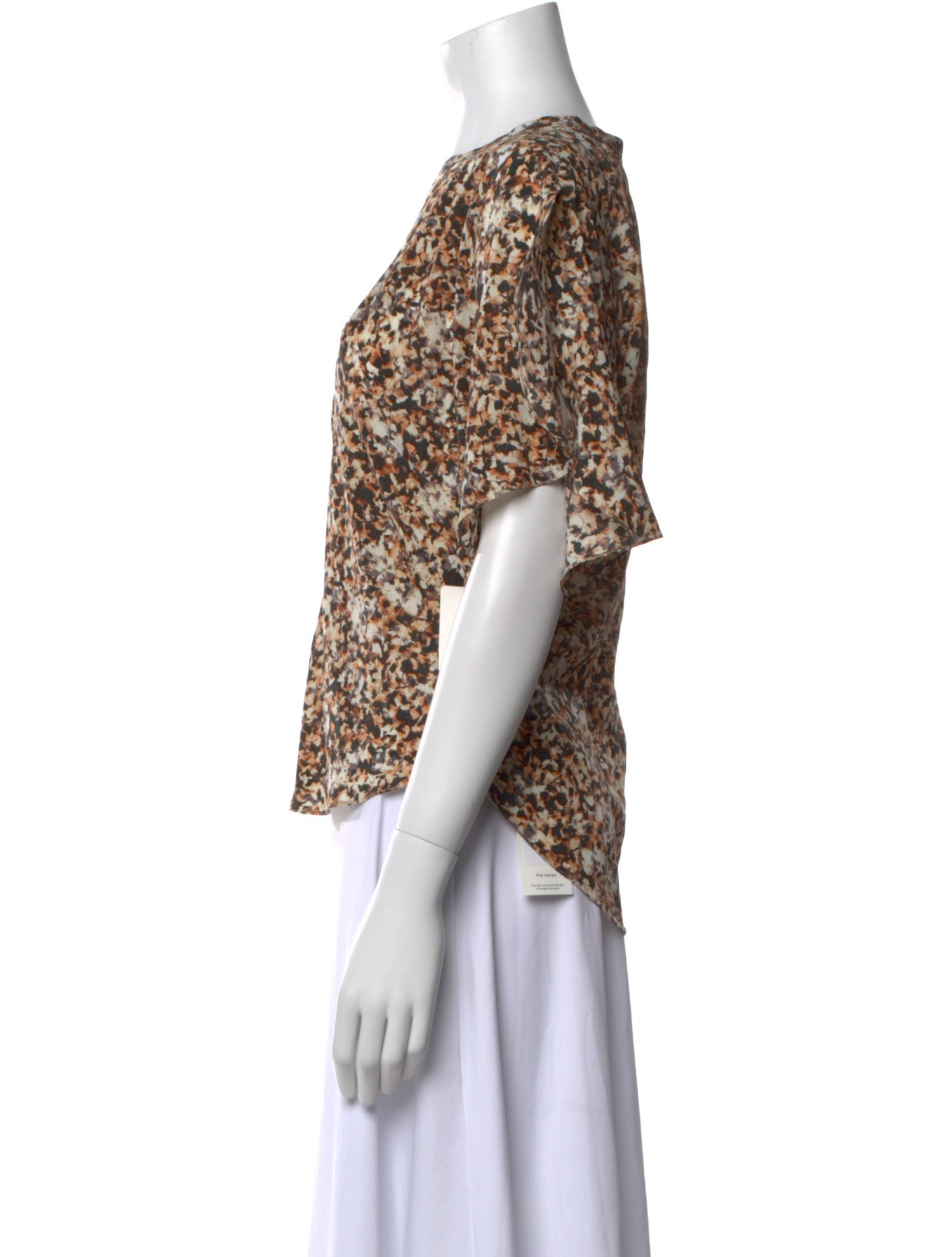 Isabel Marant Silk Printed Crop Top