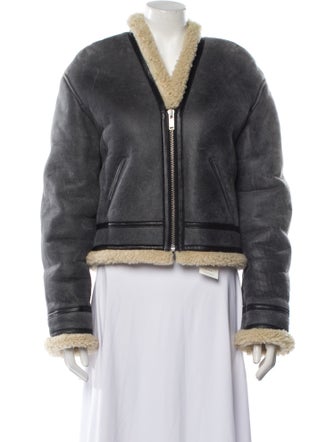 Étoile Isabel Marant Leather Faux Fur Jacket