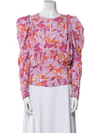 Isabel Marant Floral Print Scoop Neck Blouse