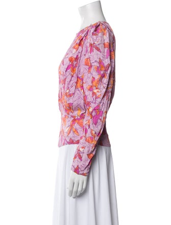 Isabel Marant Floral Print Scoop Neck Blouse
