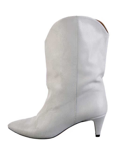 Isabel Marant Embossed Leather Western Boots