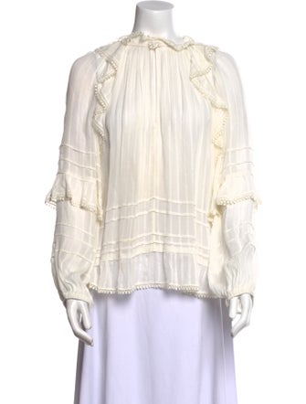 Étoile Isabel Marant Mock Neck Long Sleeve Blouse