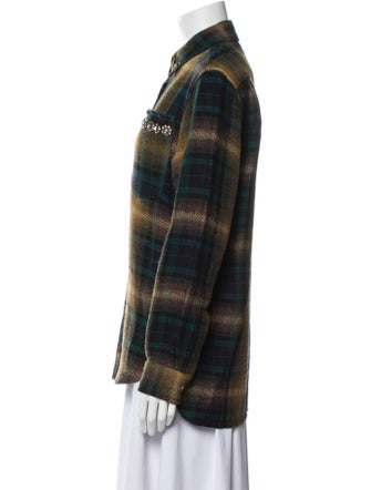 Isabel Marant Linen Plaid Print Jacket