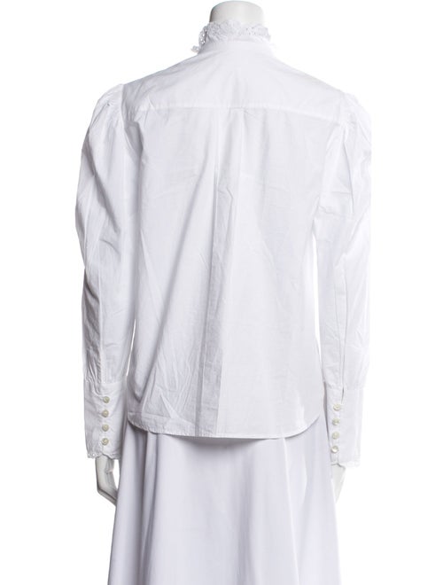 Isabel Marant Mock Neck Long Sleeve Button-Up Top