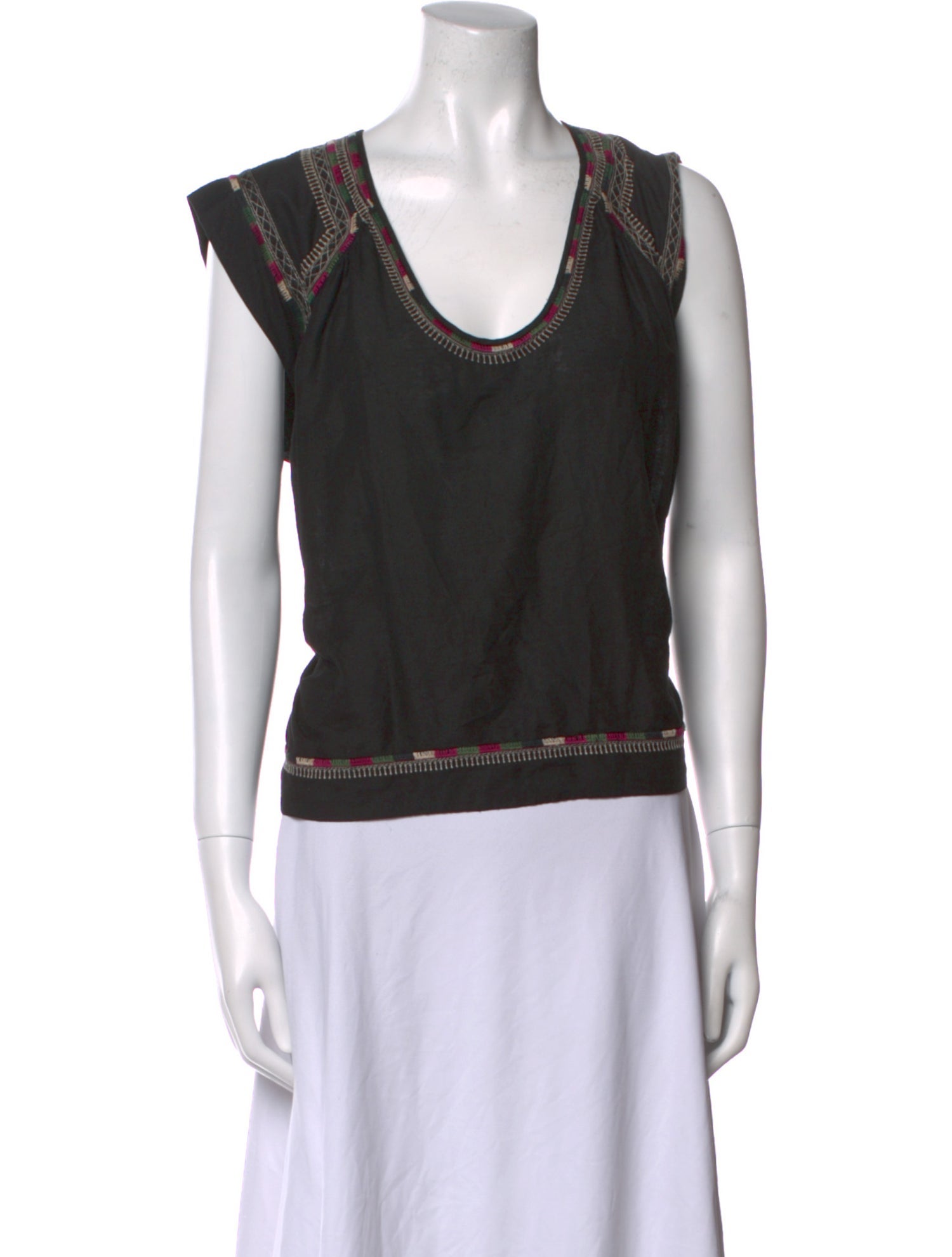 Isabel Marant Silk Scoop Neck Top